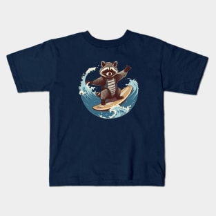 Raccool Surfing. Summer vibe Kids T-Shirt